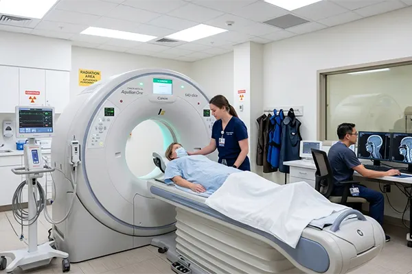 CT scan radiology machine at Popular Diagnostic Center Dhaka
